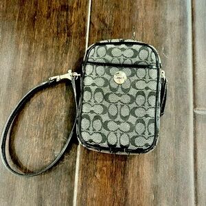 Authentic Coach digital camera mini pouch wristlet